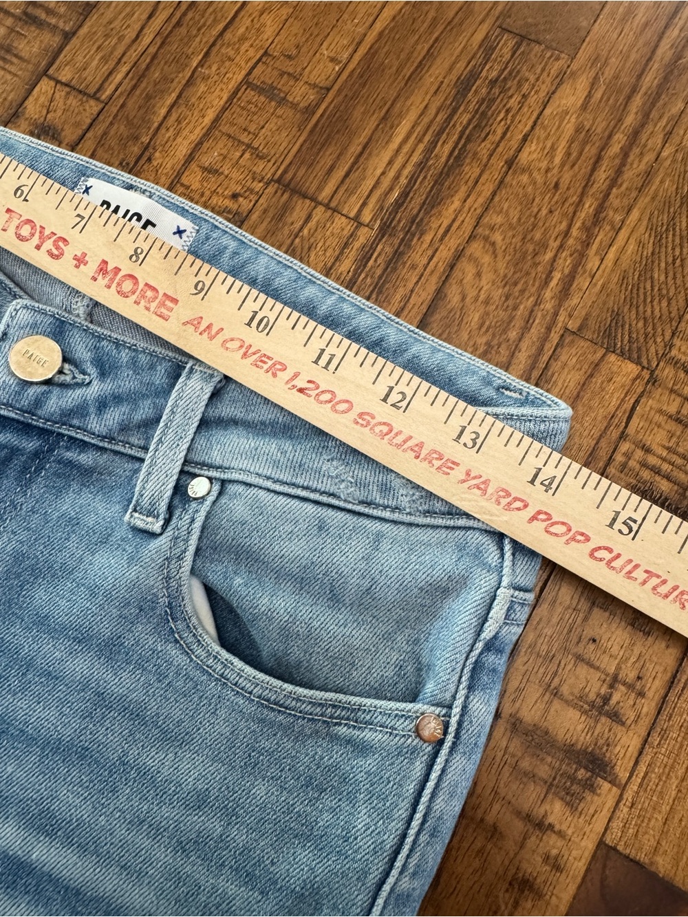 PAIGE Colette Crop Flare with Frayed Hem Light Wash Jeans Size 27 - Picture 6 of 11